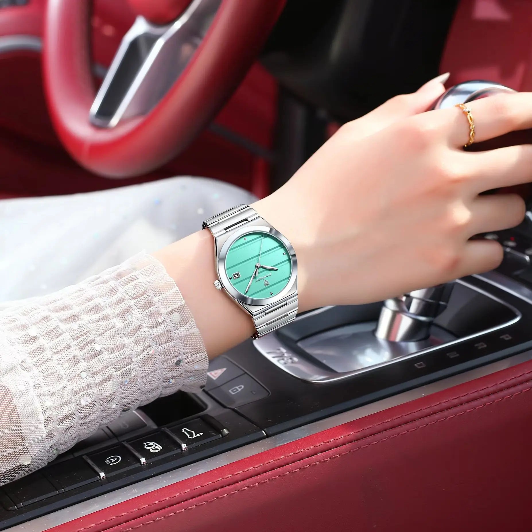 POEDAGAR Elegant Women's Quartz Watch — Stainless Steel Waterproof Wristwatch