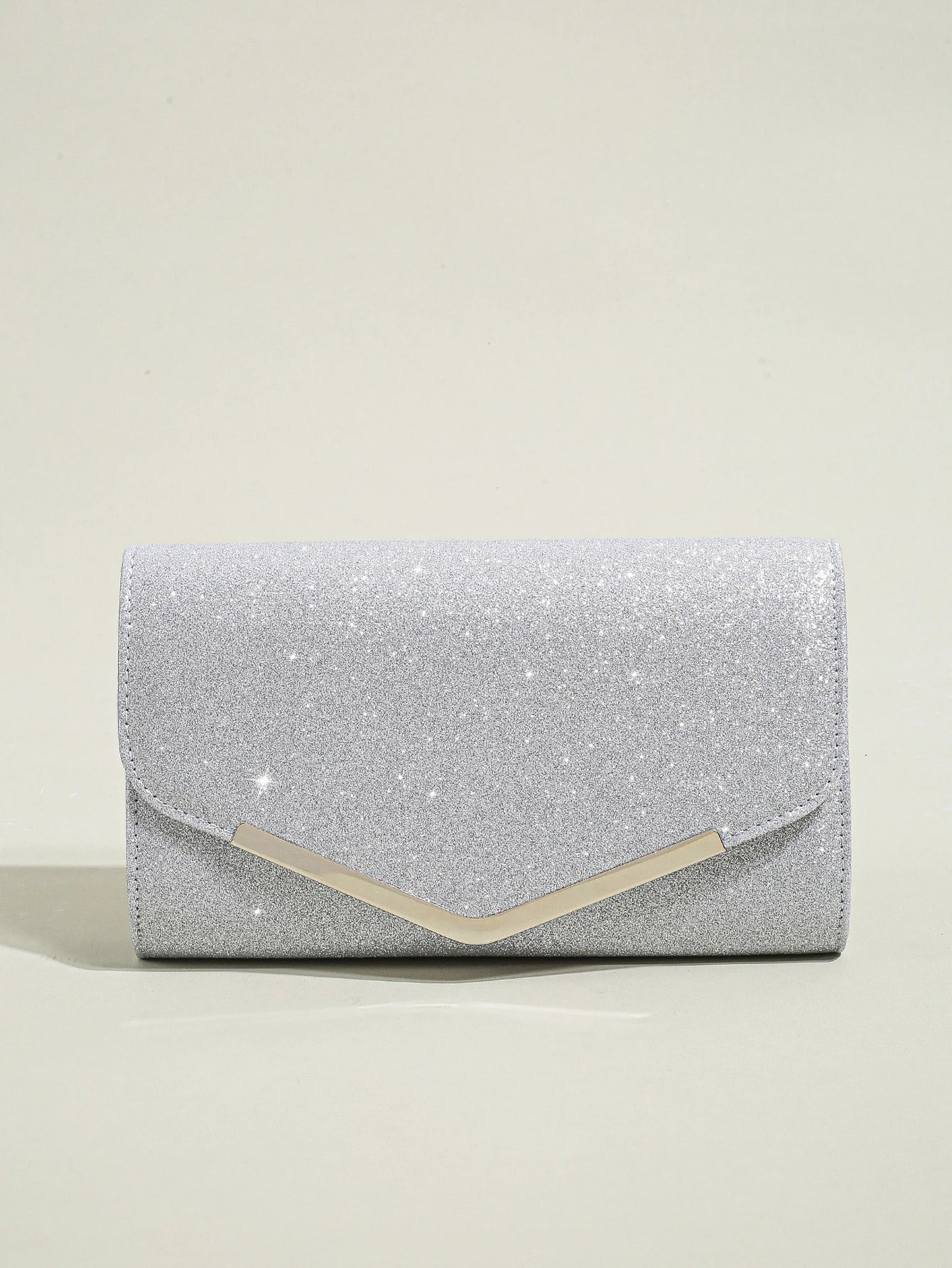 Glitter Evening Clutch Purse — Elegant Envelope Handbag with Detachable Chain