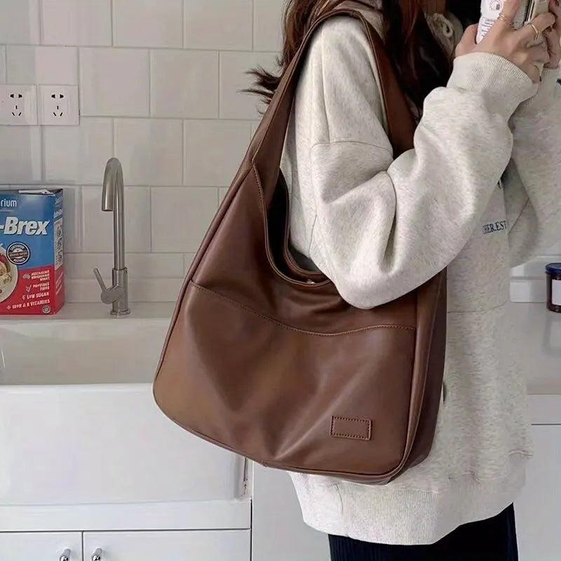 NYXIA Women's Hobo Shoulder Bag — Large Capacity PU Leather Handbag