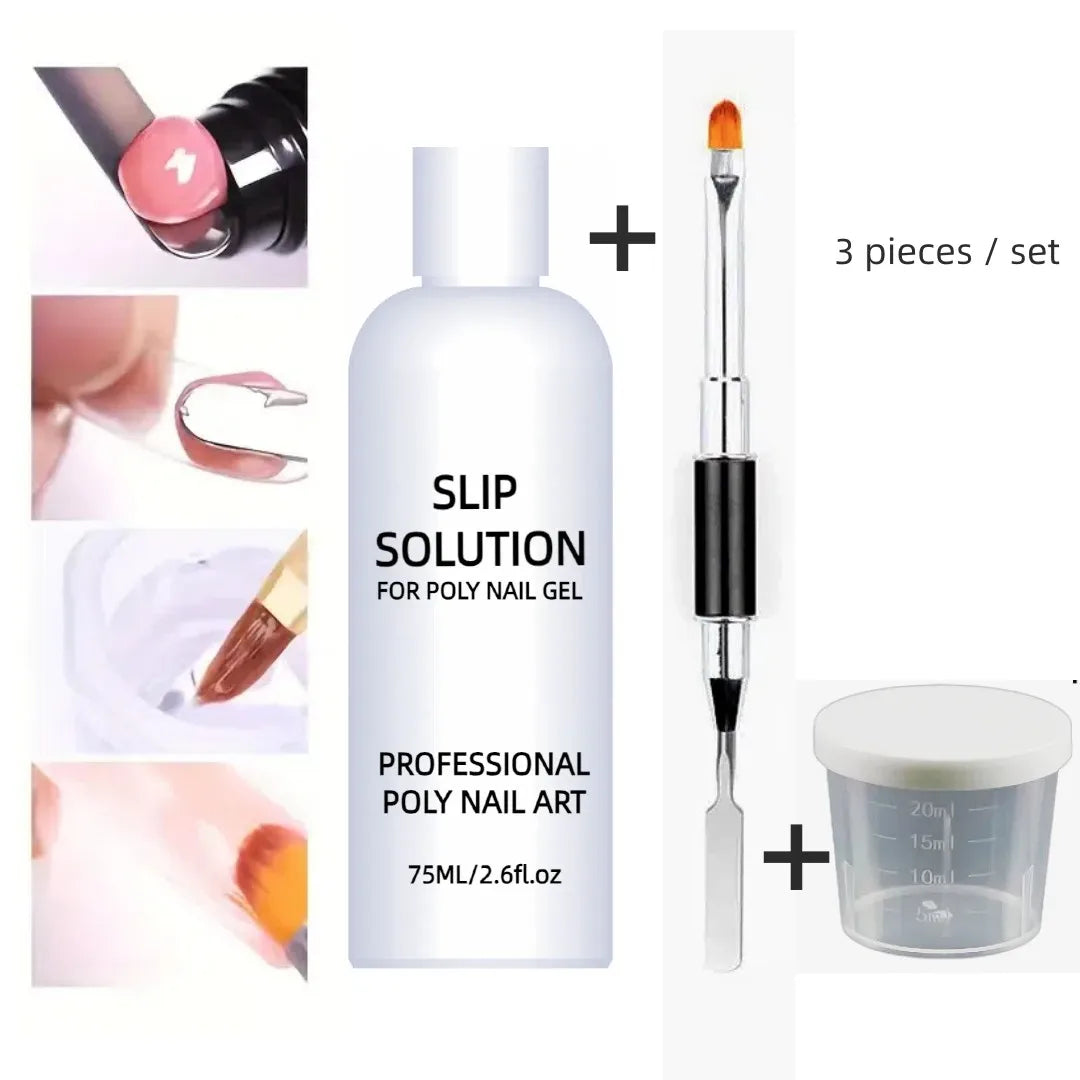 Poly Gel Slip Solution Set — Professional Manicure Extension Kit