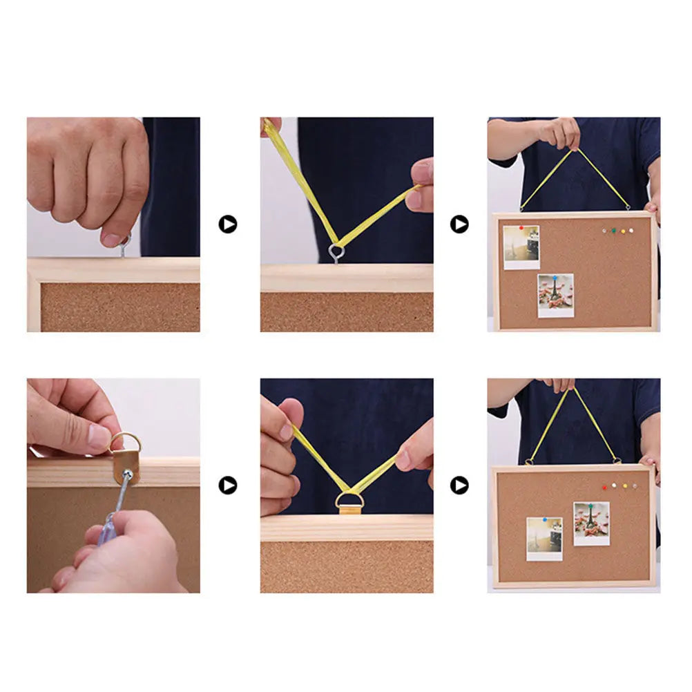 Wood Framed Cork Bulletin Board — Natural Surface for Office Organization