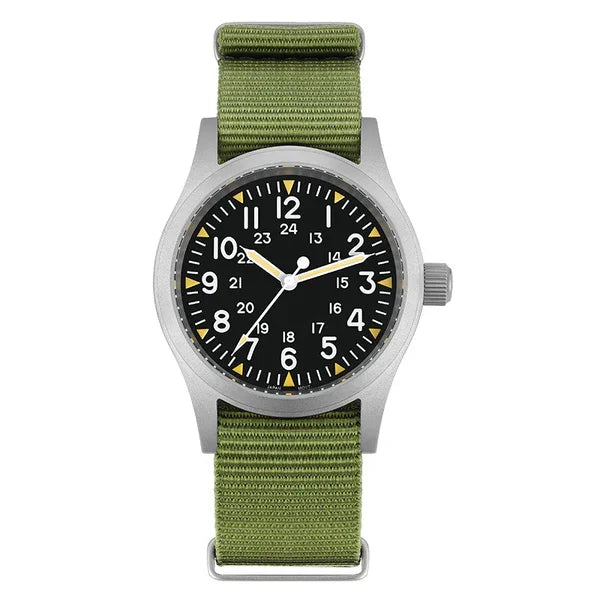 militado ML05 Military Quartz Watch — 38mm Sandblasted Case with Sapphire Crystal