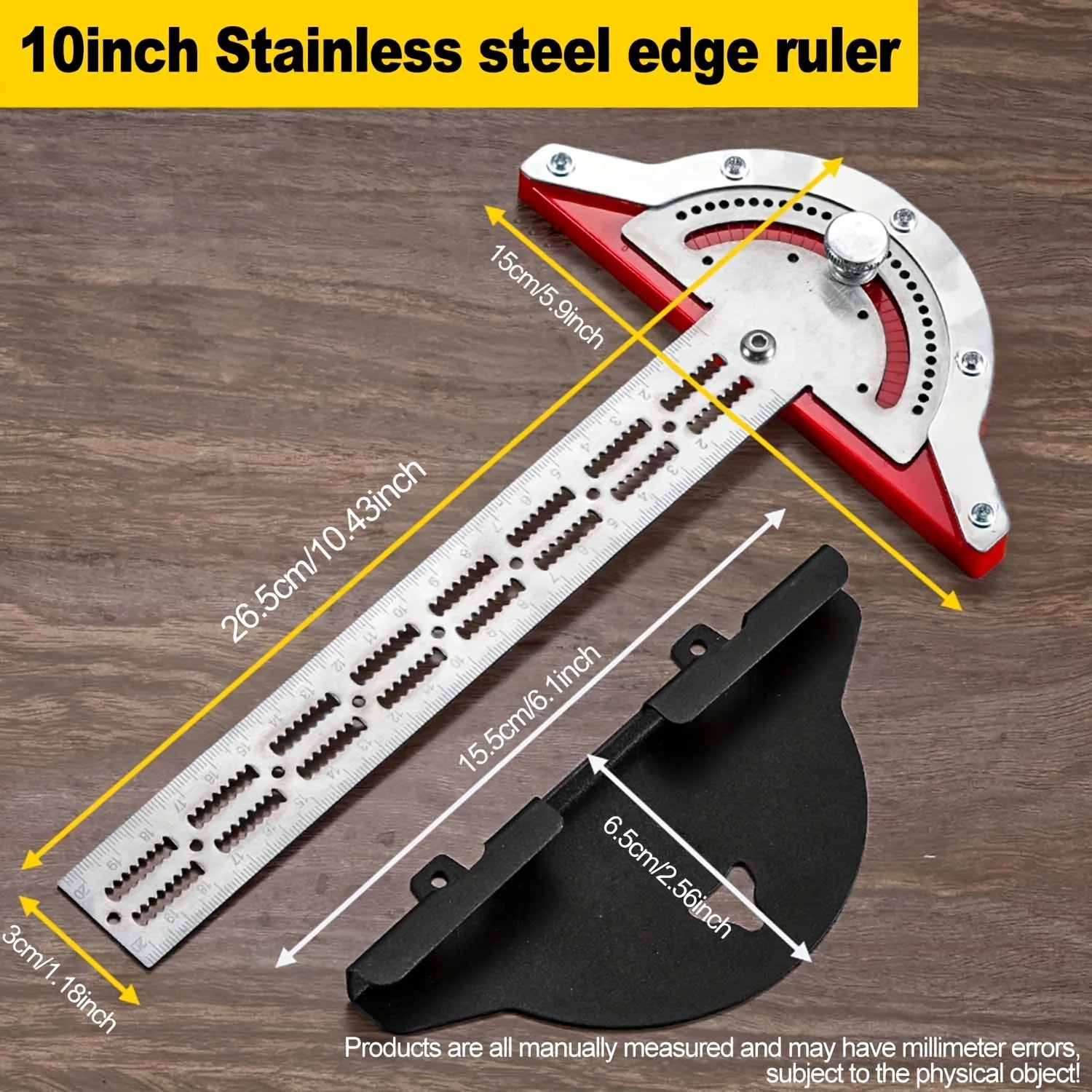 NIUXIANG Precision Woodworking Edge Angle Ruler — Multi-Functional Measuring Tool