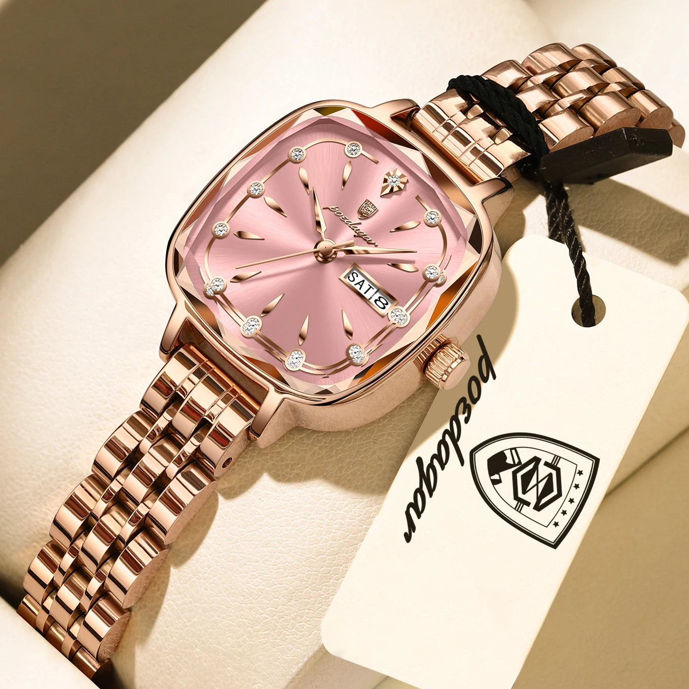 POEDAGAR Luxury Women's Watch — Elegant Stainless Steel Quartz Wristwatch