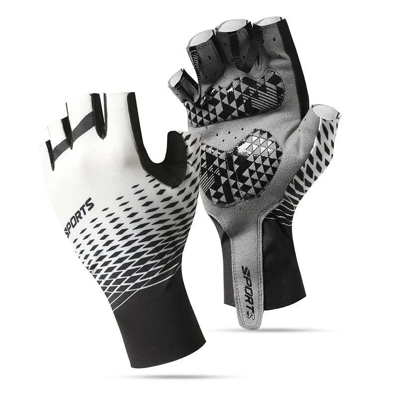 Breathable Half Finger Cycling Gloves — Sun Protection & Sweat Absorbent