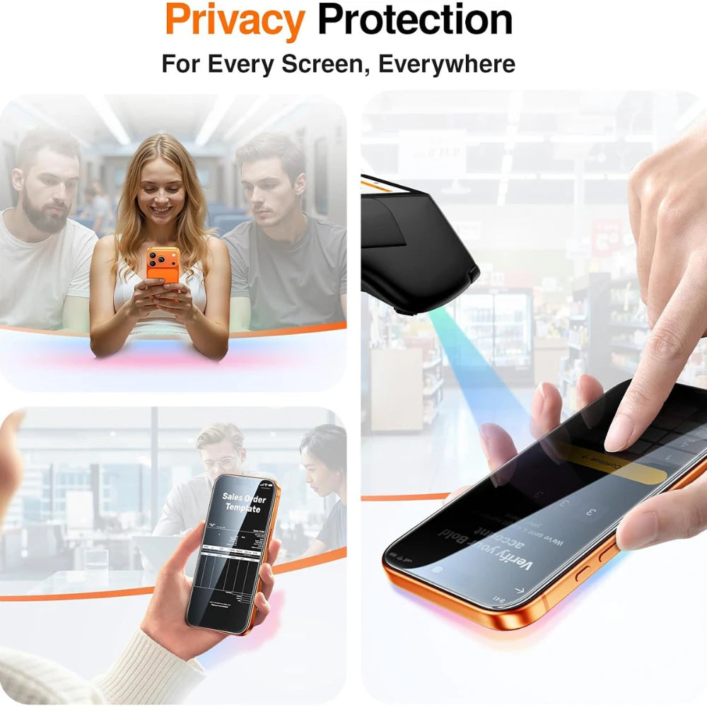 NNBILI Privacy Screen Protector Set — Tempered Glass with Easy Installation