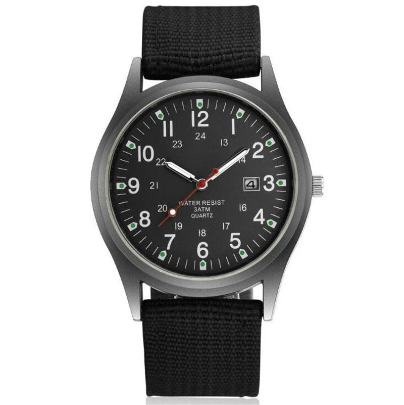 Men's Quartz Fashion Watch — Luminous Hands & Large Dial Design