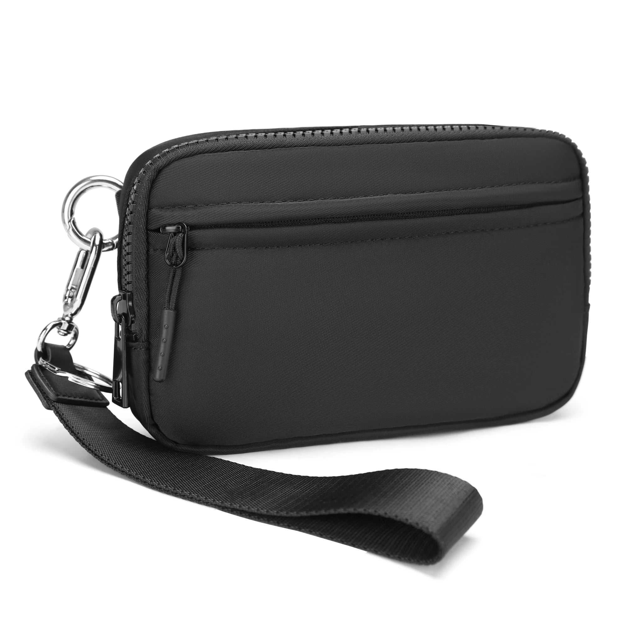 Women's Checkered Zip Around Wallet — Large Capacity Clutch with ID Window