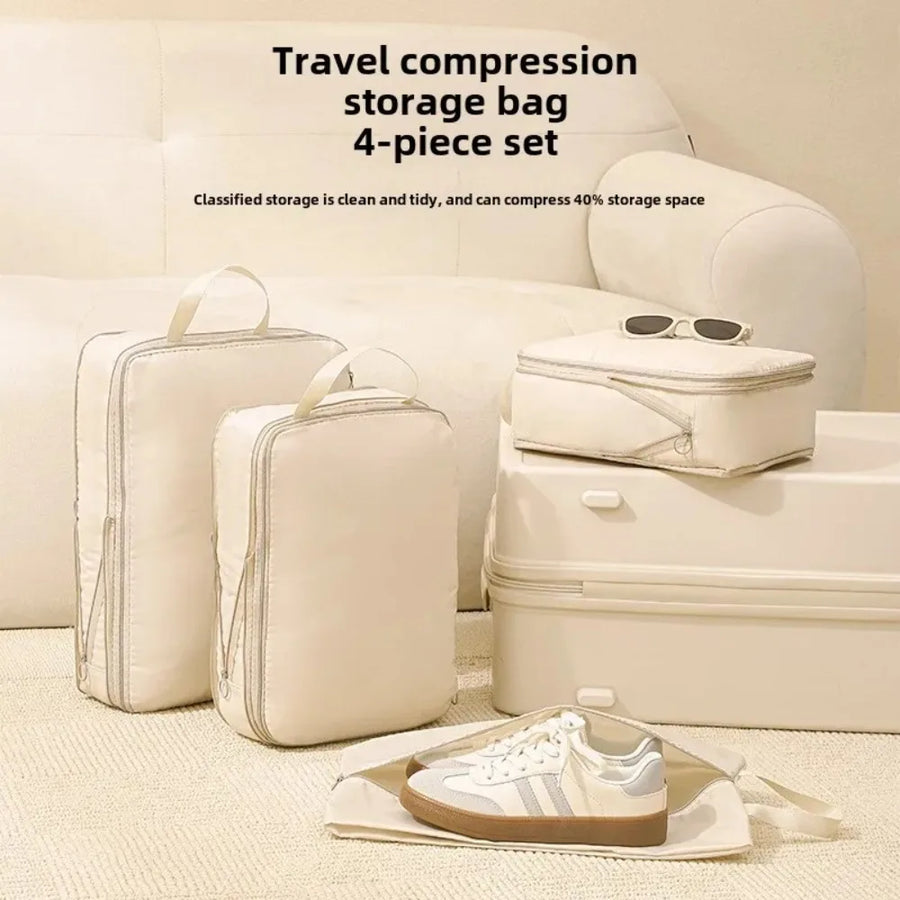 Travel Luggage Organizer Set — Multi-Purpose Storage Bags with Toiletry Pouch