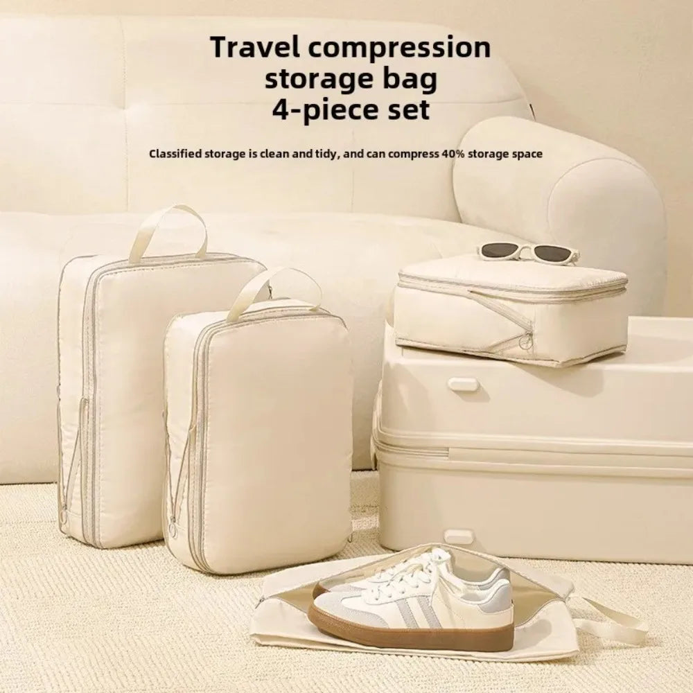 Travel Luggage Organizer Set — Multi-Purpose Storage Bags with Toiletry Pouch