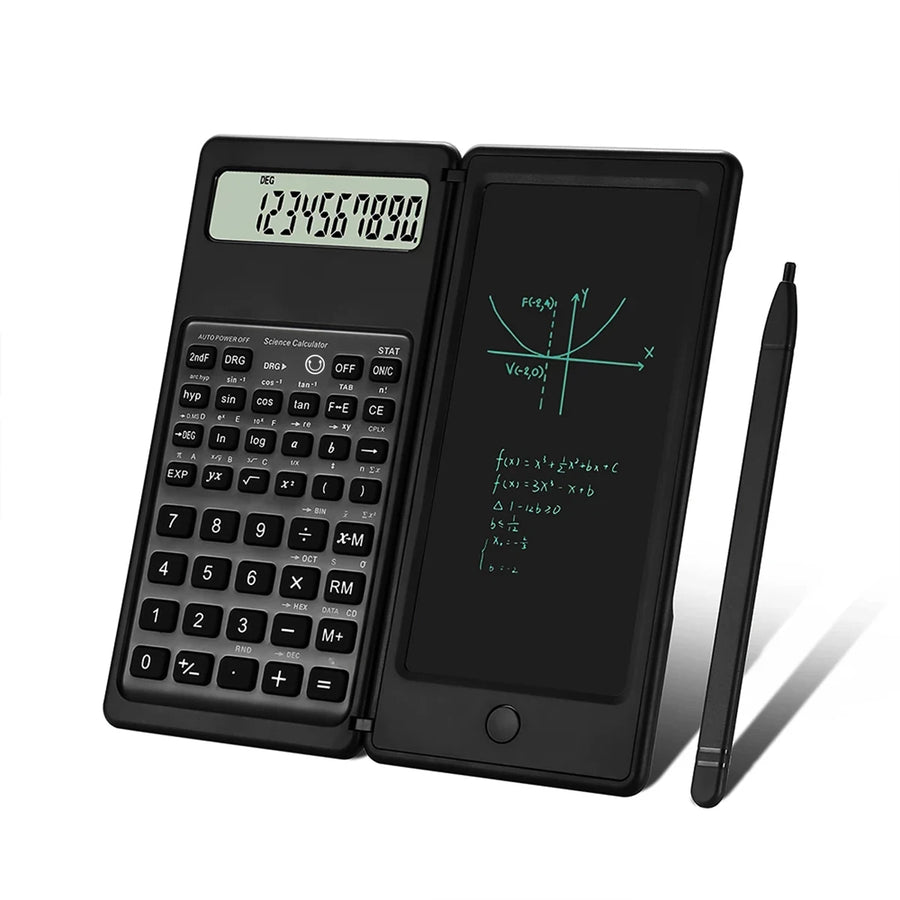 amzwn Scientific Calculator with LCD Writing Tablet — Foldable Engineering Tool