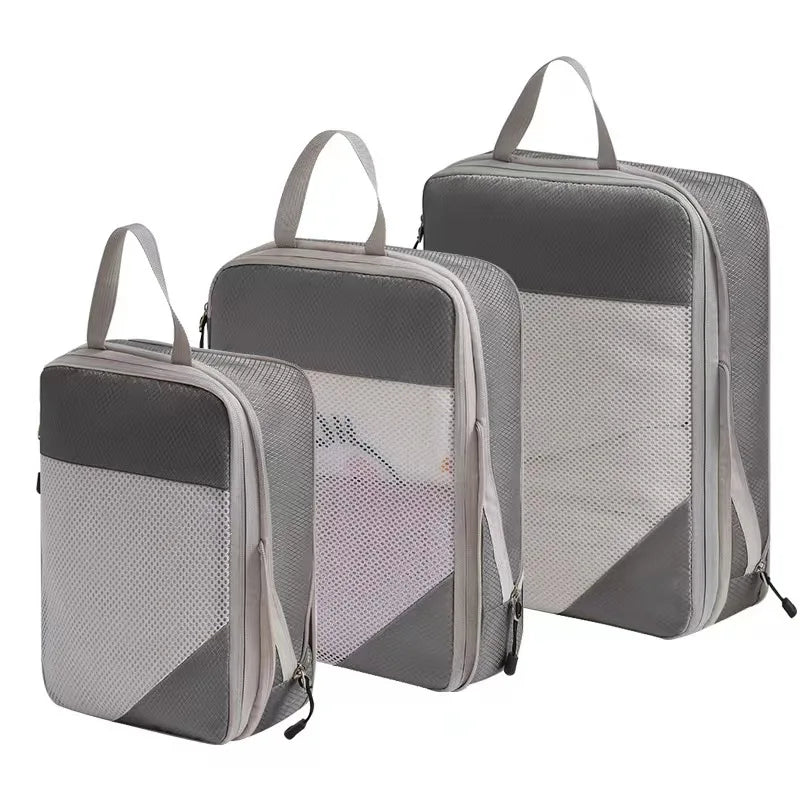 Compression Packing Cubes — Expandable Suitcase Organizers for Travel