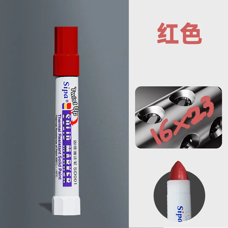 Solid Paint Marker — Waterproof Oil-Based Ink for Multi-Surface Use