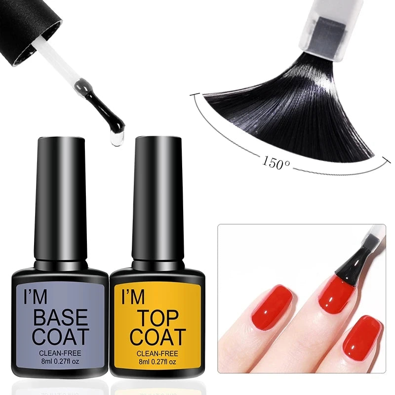 LNWPYH Nail Art Kit — Quick-Drying Base and Top Coat Set