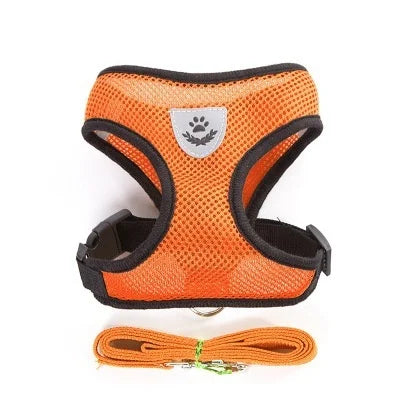 RPXBGUCKARHG Breathable Mesh Pet Harness and Leash Set — Reflective Walking Vest