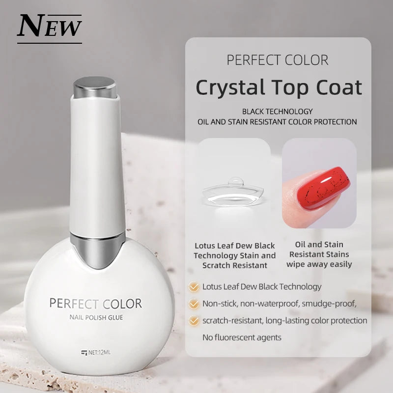 Perfect color Gel Base and Top Coat Set — High Gloss Long Lasting Finish