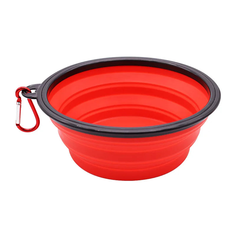 Portable Silicone Pet Feeder — Collapsible 2-in-1 Water and Food Dispenser