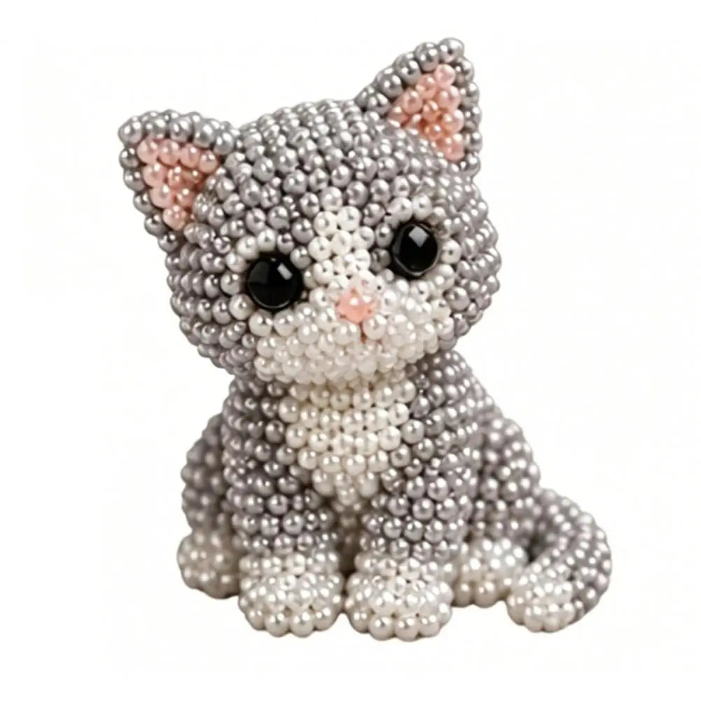 DIY 3D Beaded Animal Craft Kit — Handmade Miniature Art Set for Stress Relief