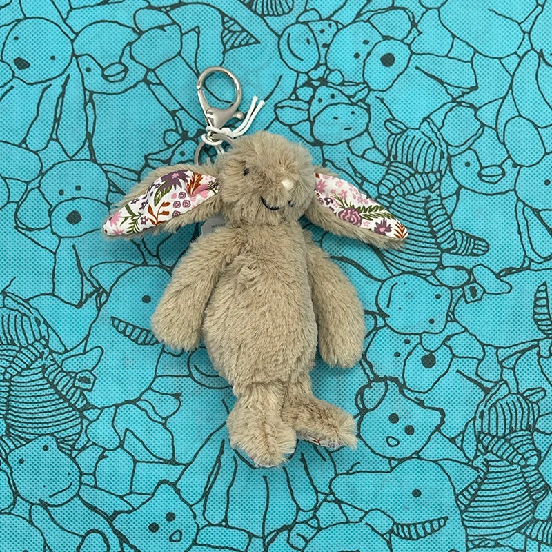Assorted Plush Keychain Charms — Cute Animal & Food Bag Accessories