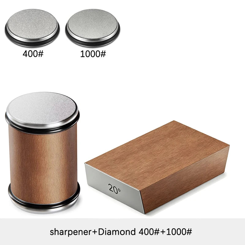 Niiruo Rolling Knife Sharpener — Double Sided Diamond Stone Roller