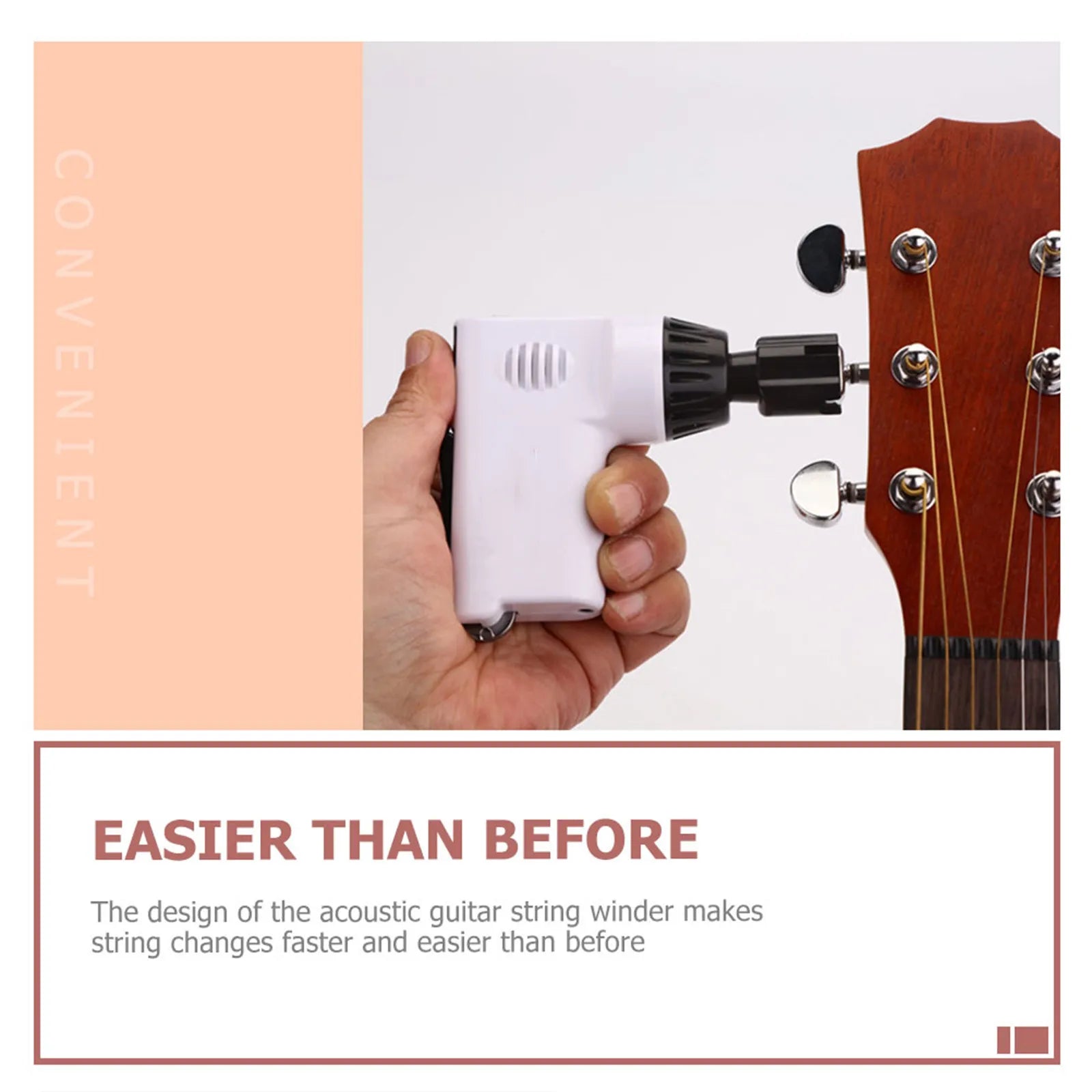 Guitar String Winder — Fast String Change Tool for Acoustic and Electric Guitars