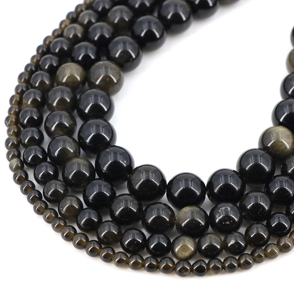 Natural Stone Gemstone Beads — Round Crystal Spacers for Jewelry Making