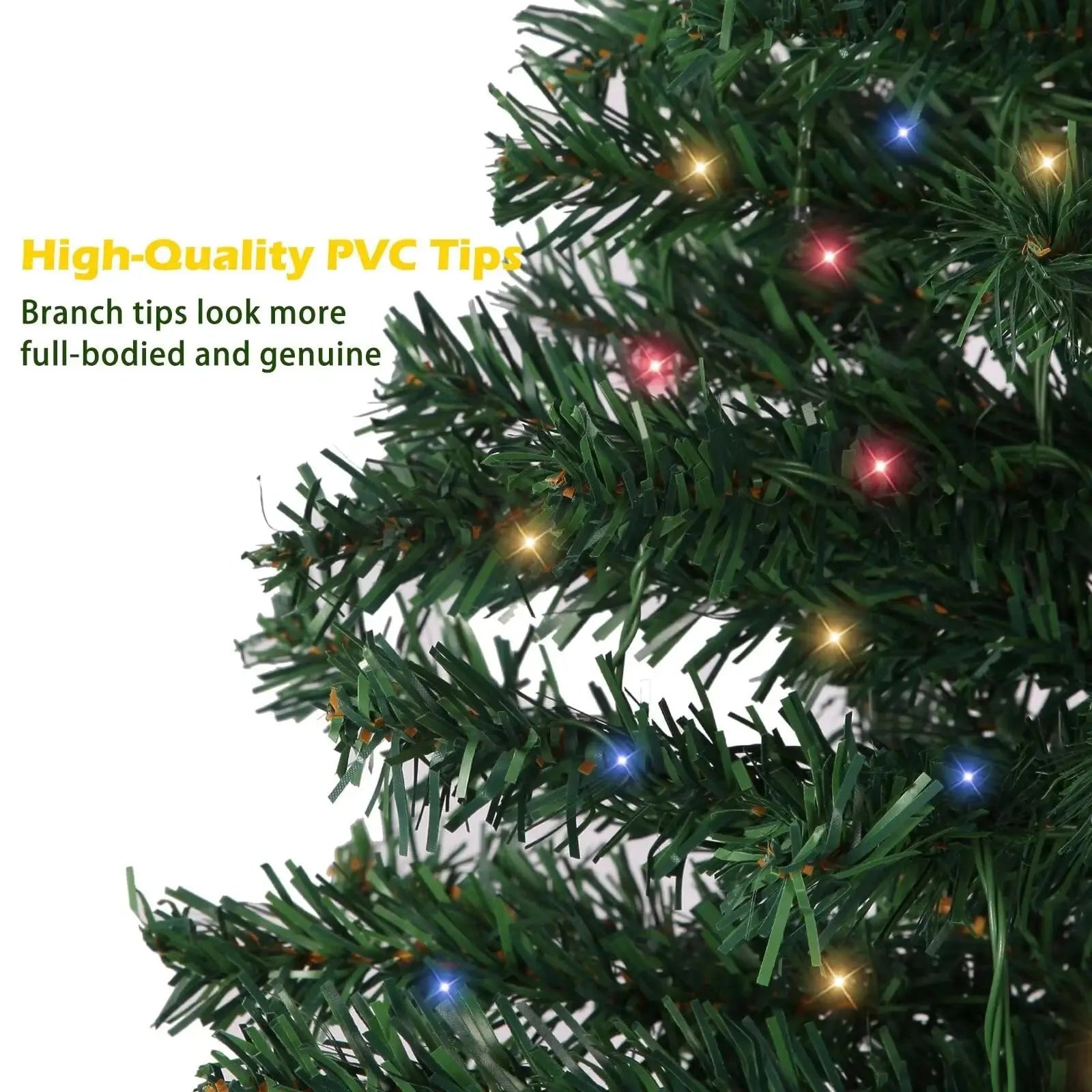 HiMISS 6.5FT Pre-Lit Artificial Christmas Tree — 350 Lights & 8 Modes