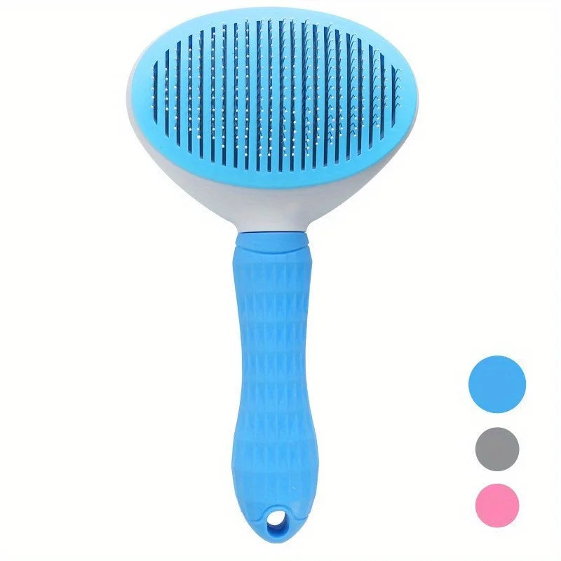 One-Click Pet Hair Removal Comb — Effortless Grooming Slicker Brush