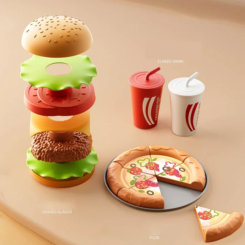 Pretend Play Kitchen Toy Set — Interactive Food Cutting & Cooking Game