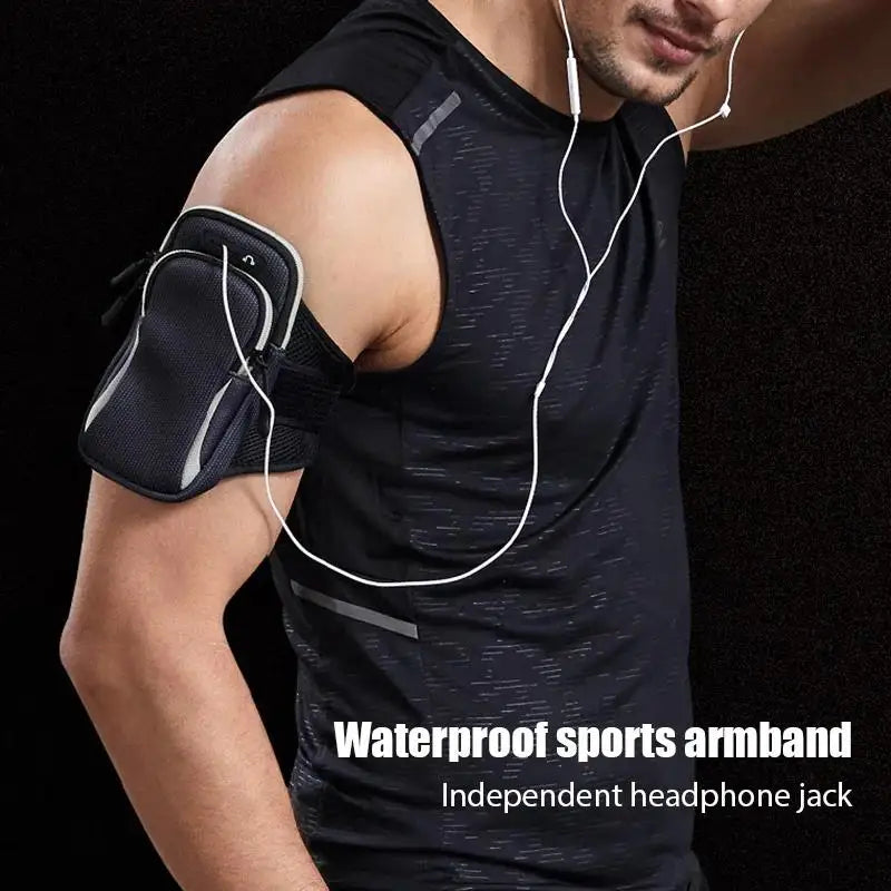 Waterproof Phone Armband — Sporty Fitness Holder with Headphone Jack