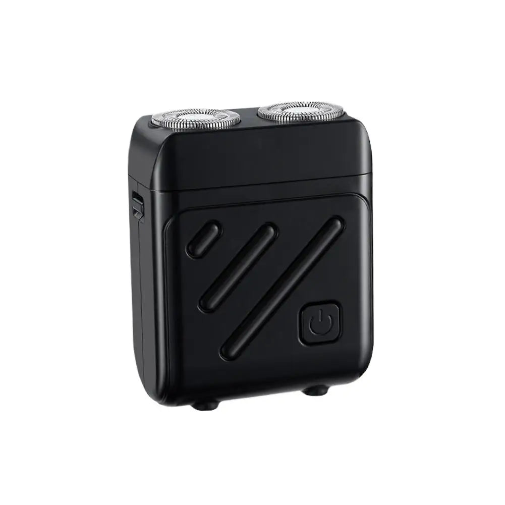 Portable Mini Electric Razor — Dual Ring Rotary Shaver for Men