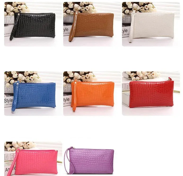 eTya Women's PU Leather Wristlet — Compact Coin Purse & Card Holder