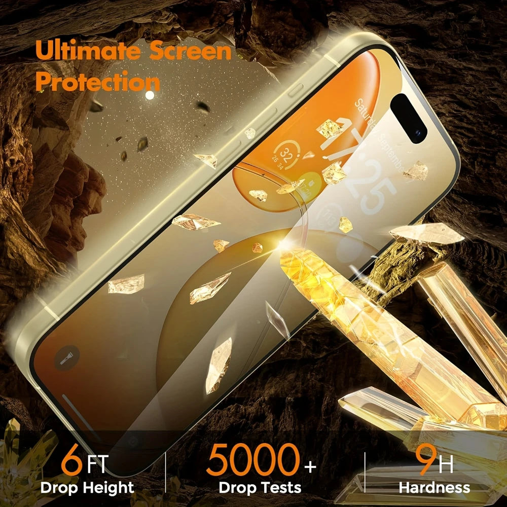 NNBILI Ultra HD Tempered Glass Screen Protector — 5-Pack Full Coverage Set