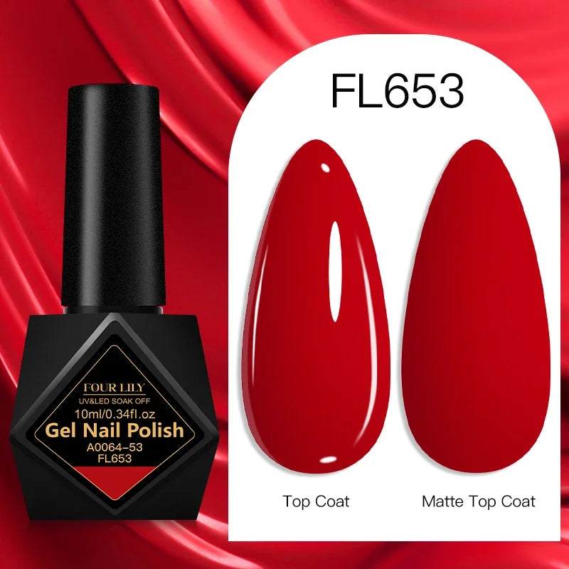Four Lily Gel Nail Polish — Long Lasting Semi-Permanent Manicure Set