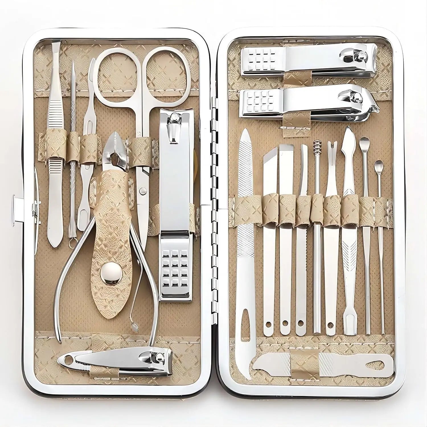 19-Piece Stainless Steel Manicure Set — Professional Nail & Pedicure Kit