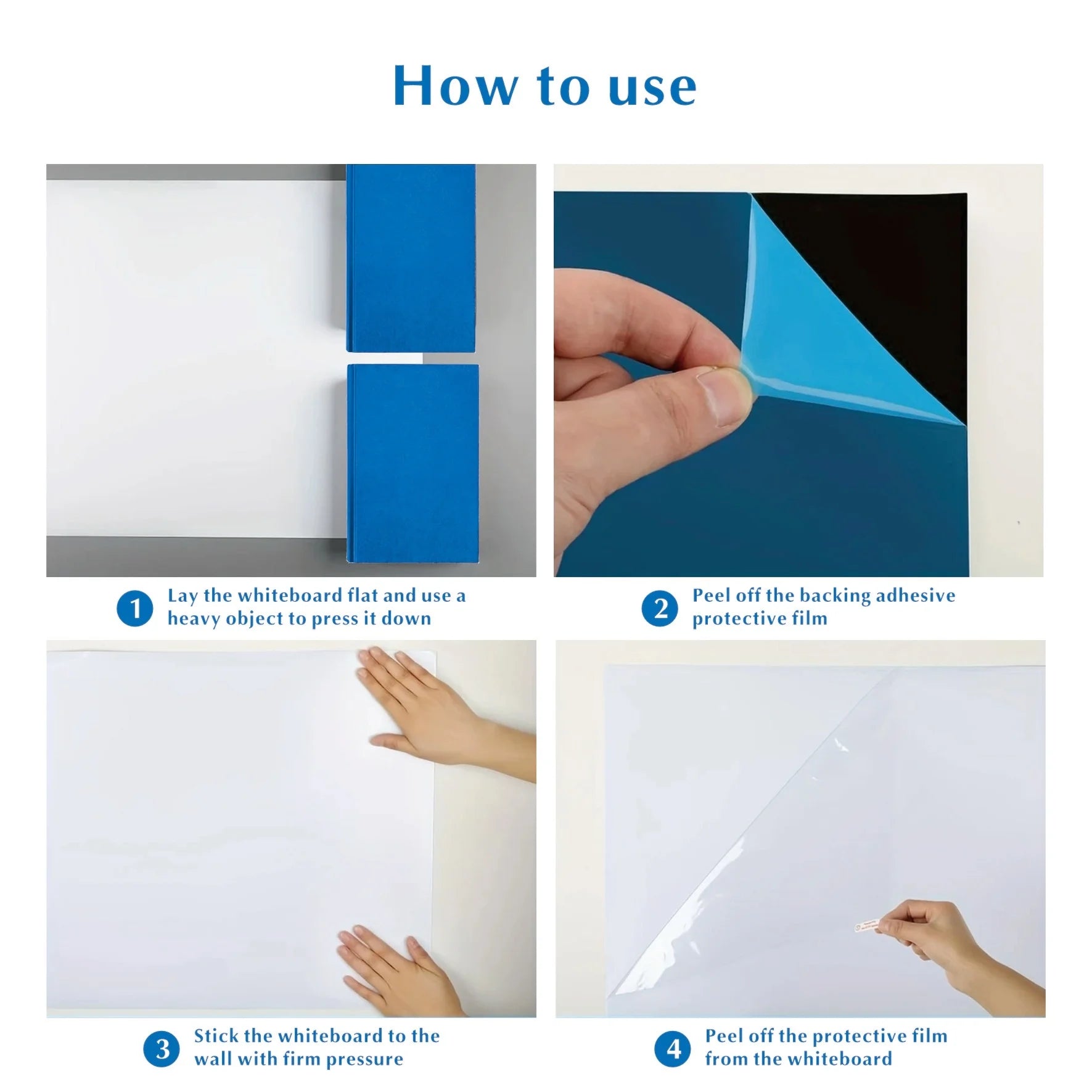 Self-Adhesive Magnetic Whiteboard Sticker — Erasable Dry Erase Wall Surface