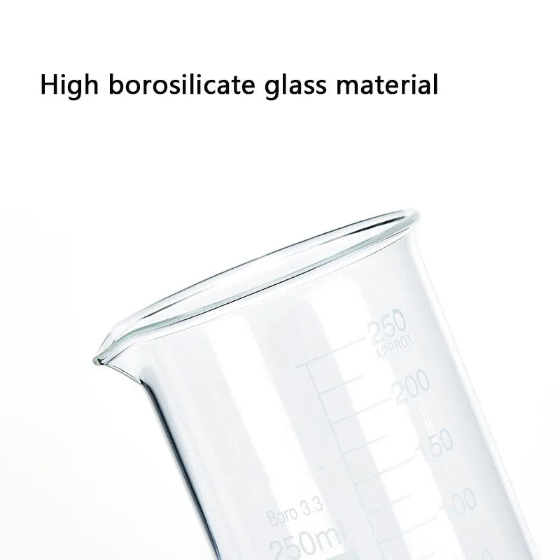 YWDL 3-Piece Glass Measuring Cup Set — Heat-Resistant Borosilicate Beakers
