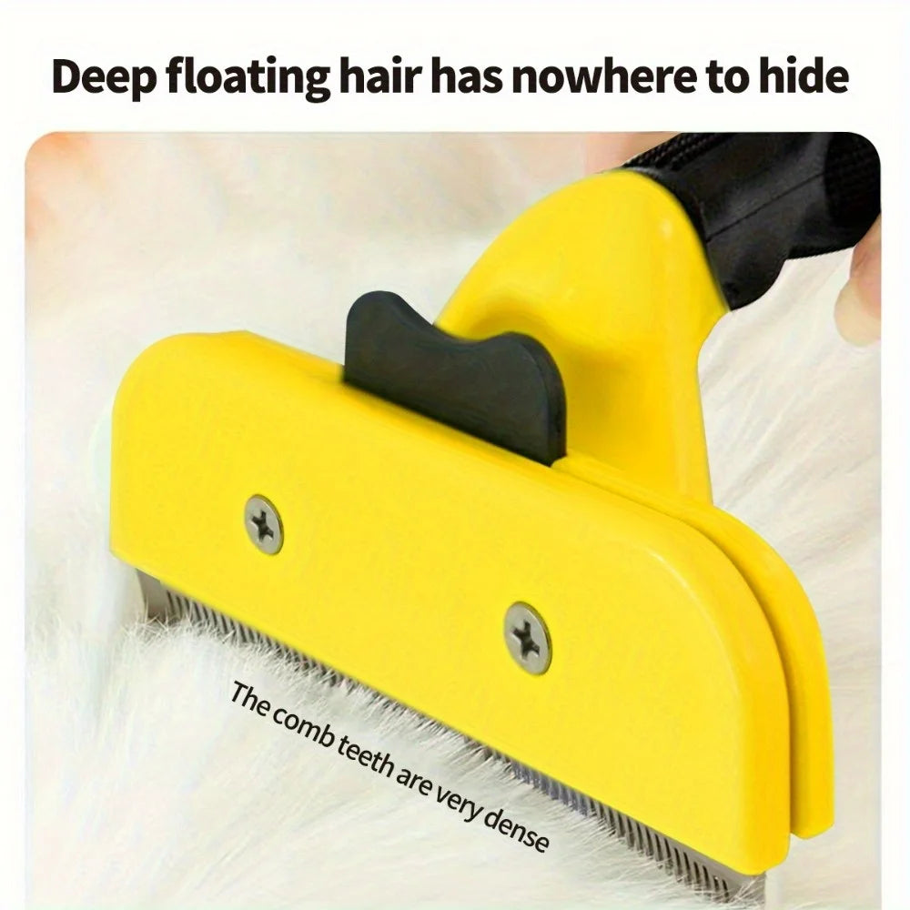 Pet Hair Remover Brush — Professional Grooming Comb for Dogs and Cats