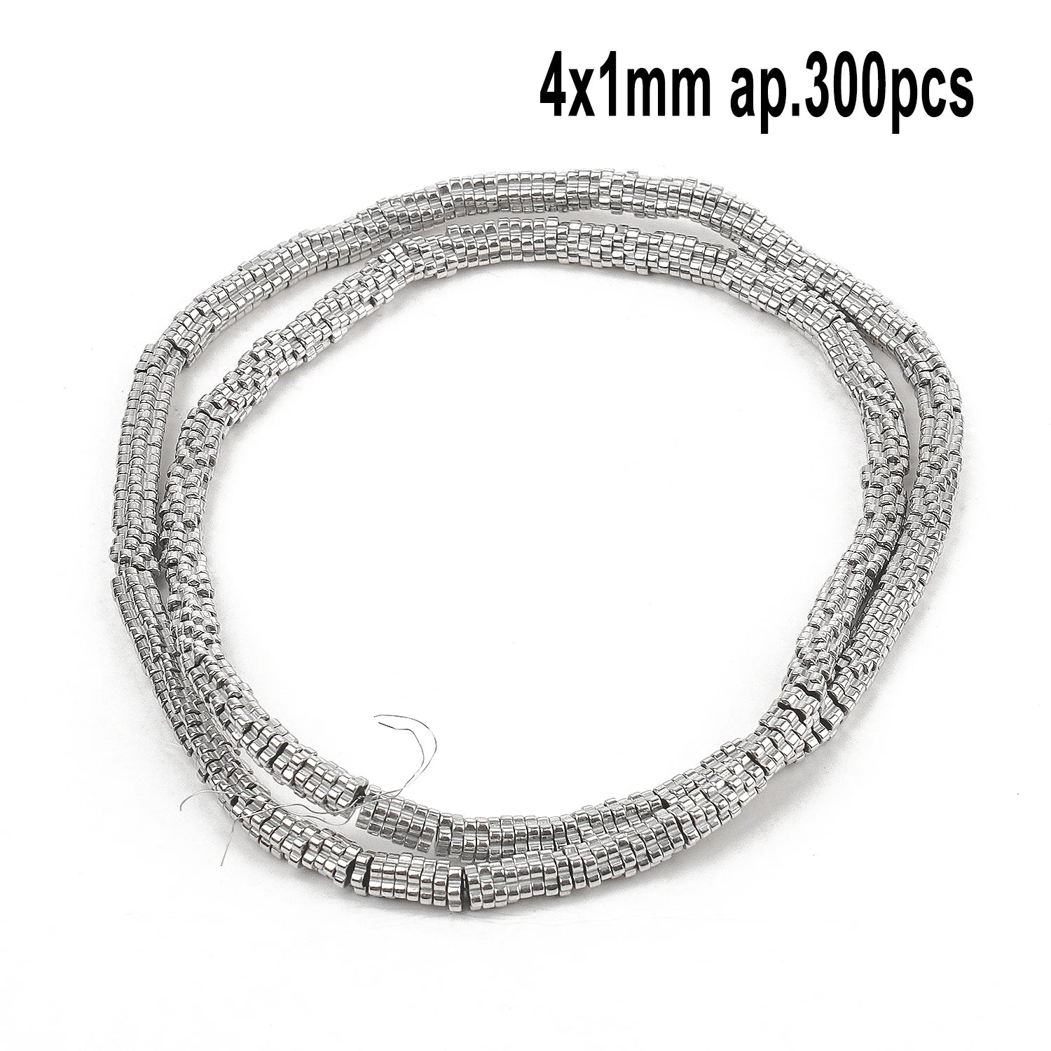 Rhodium Plated Hematite Beads — Geometric Jewelry Making Charms