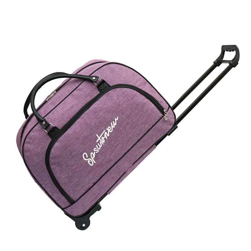 Felemi Foldable Trolley Duffle Bag — Large Capacity Travel Luggage