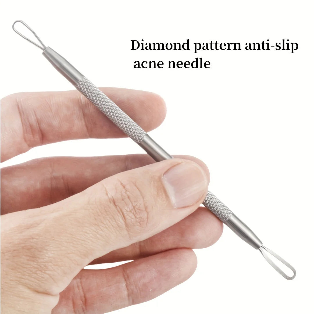 YJYIBEI Stainless Steel Blackhead Remover — Professional Blemish Extractor Tool