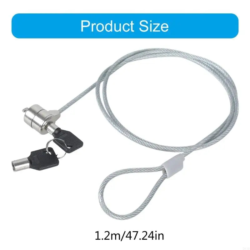 Laptop Security Cable Lock — Anti-Theft Steel Chain with Keys