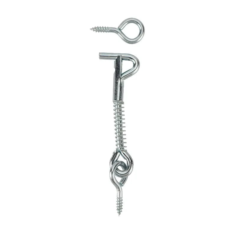 Safety Hook and Eye — Zinc Plated, 2 Pack