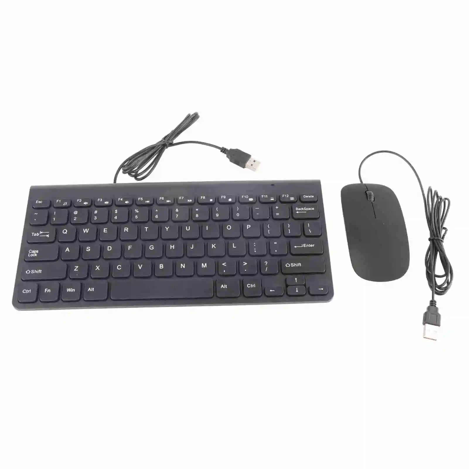 zyyini Ultra Thin Wired Keyboard and Mouse Combo — Compact USB Desktop Set