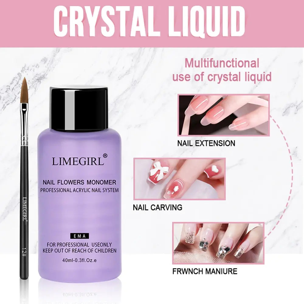 Limegirl Acrylic Nail Kit — Professional Extension & 3D Design Set