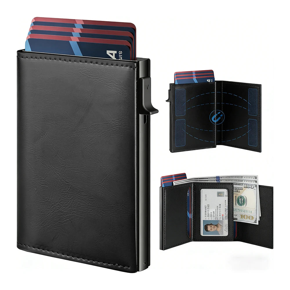 FZCSPEED Slim Pop-Up Wallet — RFID Blocking Aluminum Card Holder