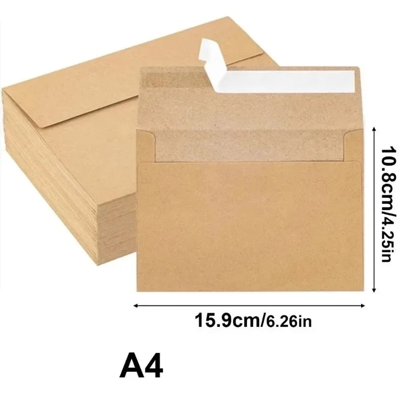 Kraft Paper Envelopes — Self-Sealing Stationery for Cards and Gifts