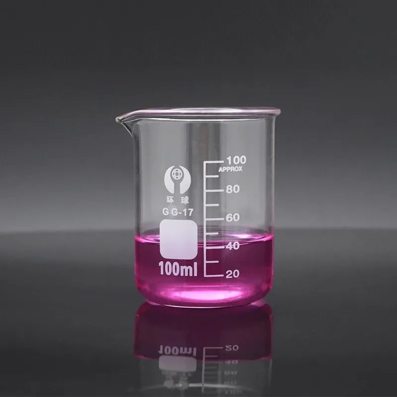 Borosilicate Glass Beaker Set — Heat-Resistant Measuring Cups for Science