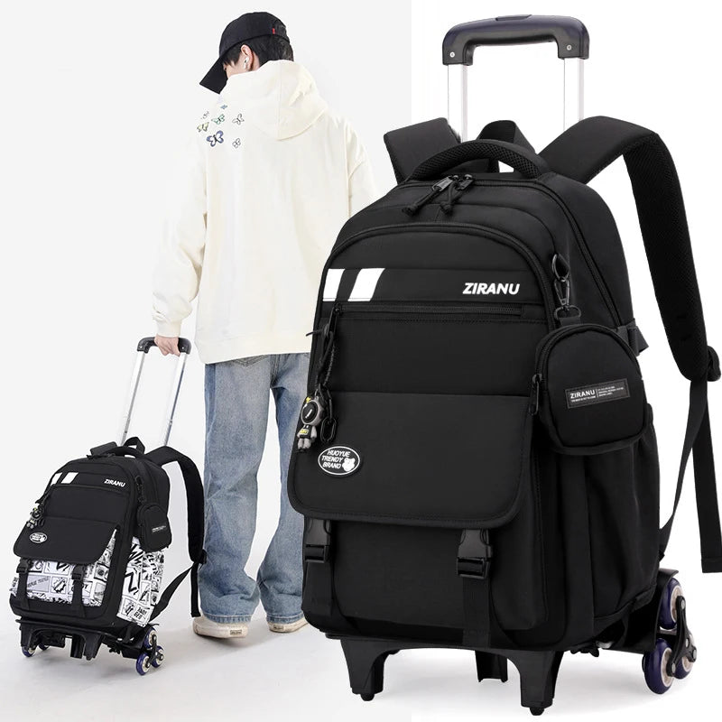 Children's Wheeled School Backpack — Rolling Trolley Bag for Students