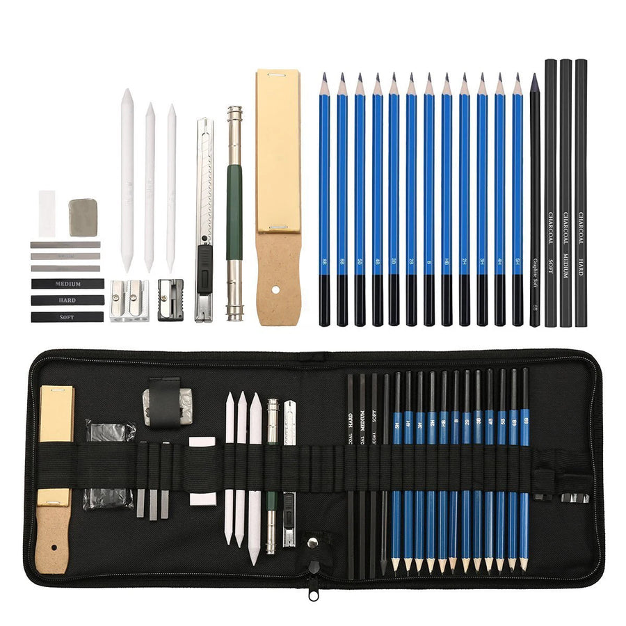 Professional 32-Piece Sketching Pencil Set — Complete Art Kit for Drawing